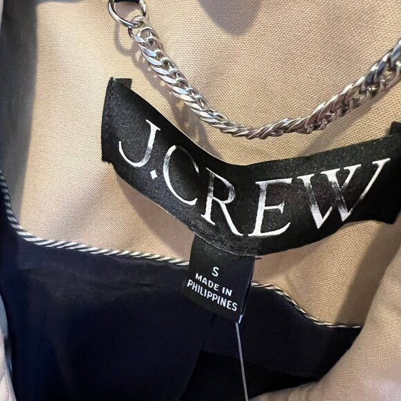 J.Crew $298 Short Trench Coat Vintage Khaki Size S BJ979 - Picture 7 of 7